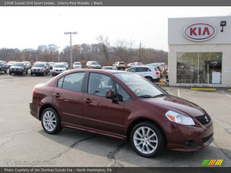 Cherry Red Metallic / Black 2008 Suzuki SX4 Sport Sedan