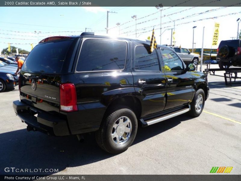Sable Black / Shale 2003 Cadillac Escalade AWD