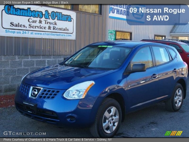 Indigo Blue / Black 2009 Nissan Rogue S AWD