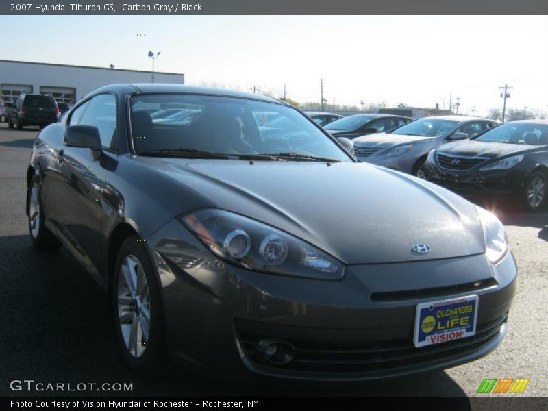 Carbon Gray / Black 2007 Hyundai Tiburon GS