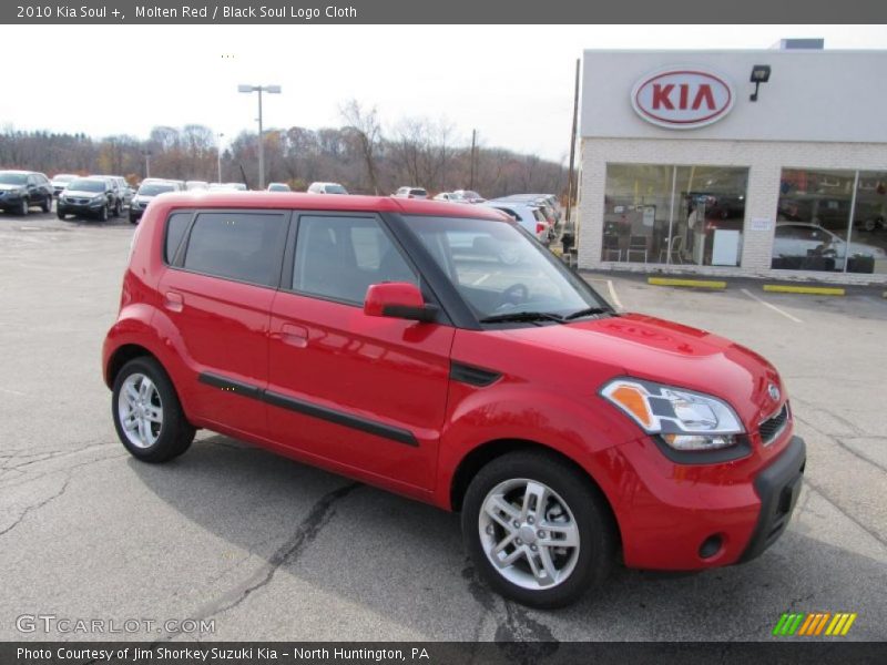 Molten Red / Black Soul Logo Cloth 2010 Kia Soul +