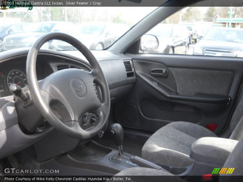 Silver Pewter / Gray 2003 Hyundai Elantra GLS Sedan