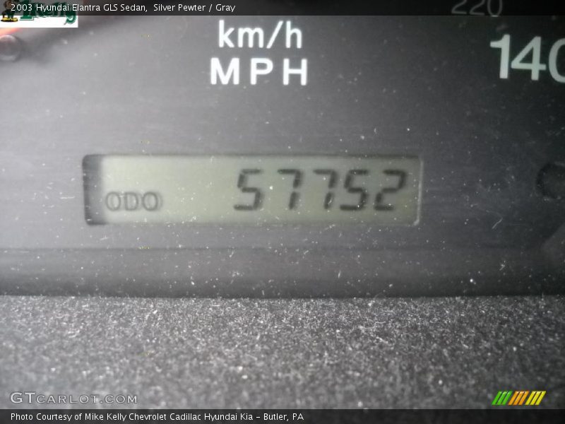 Silver Pewter / Gray 2003 Hyundai Elantra GLS Sedan