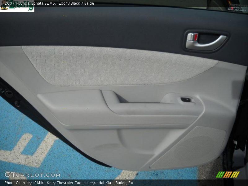 Ebony Black / Beige 2007 Hyundai Sonata SE V6