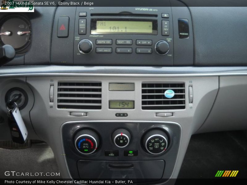 Ebony Black / Beige 2007 Hyundai Sonata SE V6
