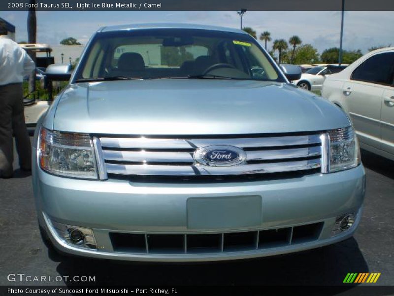 Light Ice Blue Metallic / Camel 2008 Ford Taurus SEL