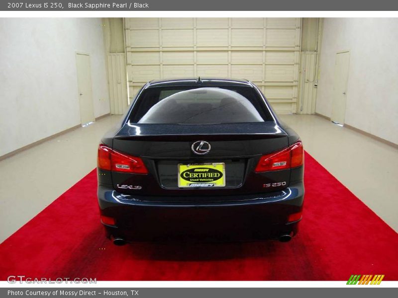 Black Sapphire Pearl / Black 2007 Lexus IS 250