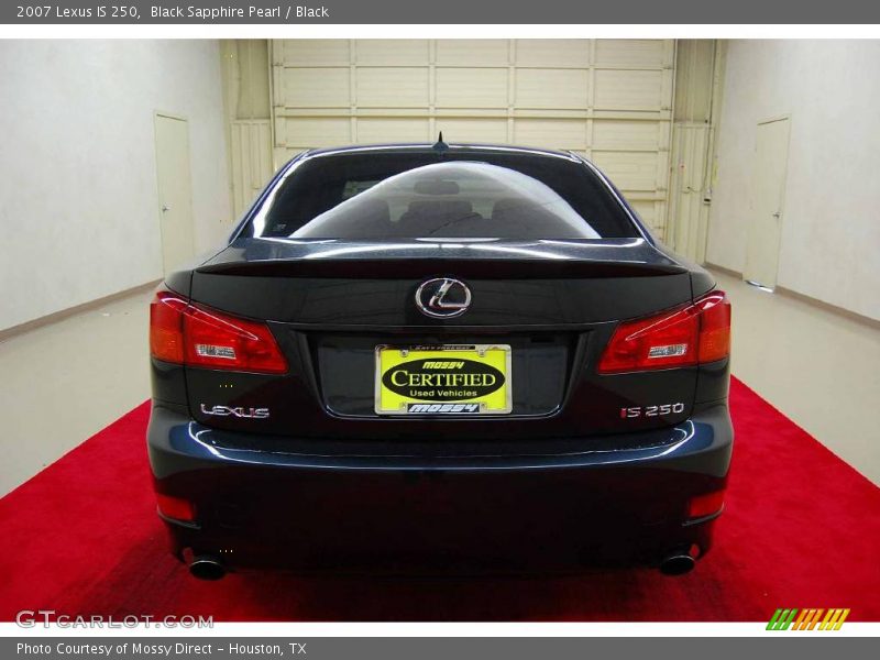 Black Sapphire Pearl / Black 2007 Lexus IS 250