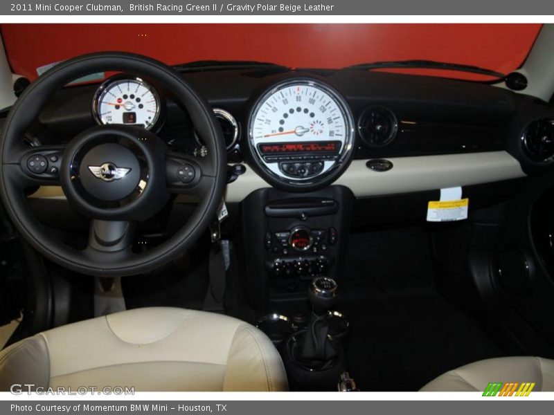 British Racing Green II / Gravity Polar Beige Leather 2011 Mini Cooper Clubman