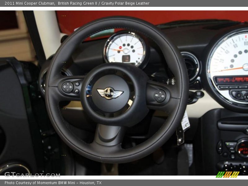 British Racing Green II / Gravity Polar Beige Leather 2011 Mini Cooper Clubman