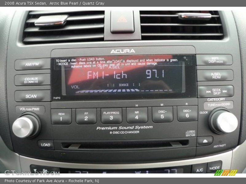 Arctic Blue Pearl / Quartz Gray 2008 Acura TSX Sedan