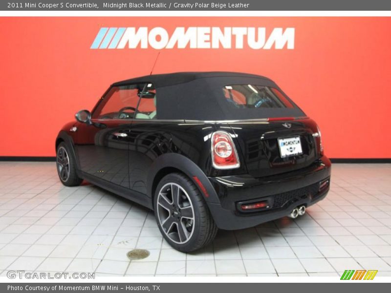 Midnight Black Metallic / Gravity Polar Beige Leather 2011 Mini Cooper S Convertible