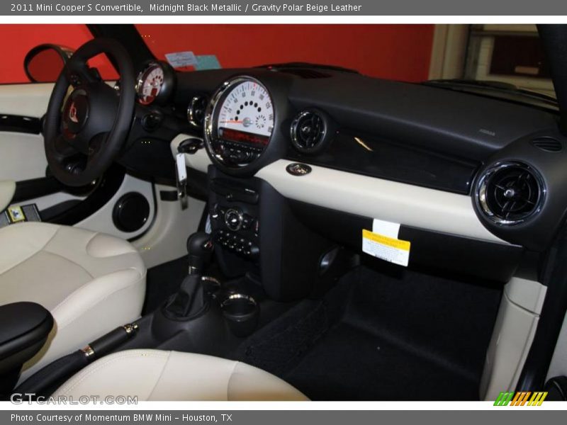 Midnight Black Metallic / Gravity Polar Beige Leather 2011 Mini Cooper S Convertible