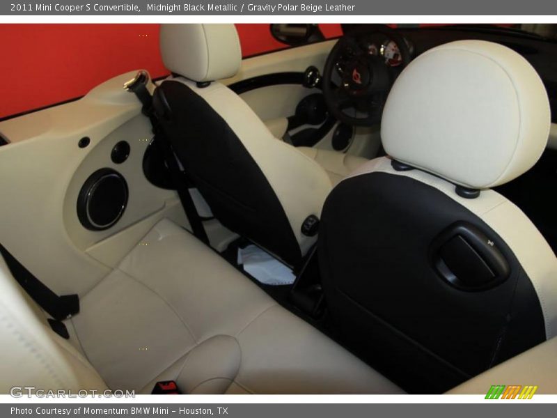 Midnight Black Metallic / Gravity Polar Beige Leather 2011 Mini Cooper S Convertible