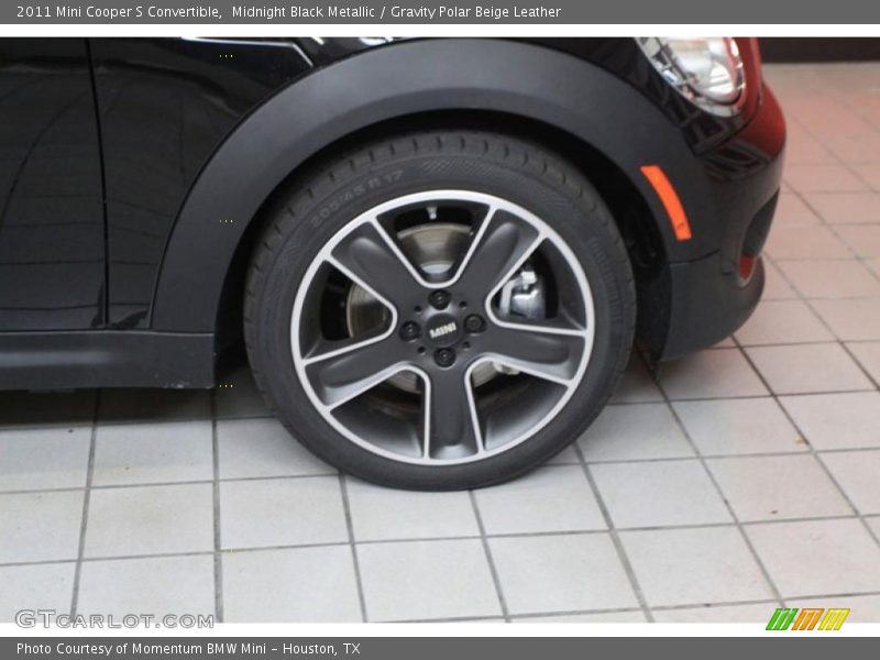 Midnight Black Metallic / Gravity Polar Beige Leather 2011 Mini Cooper S Convertible
