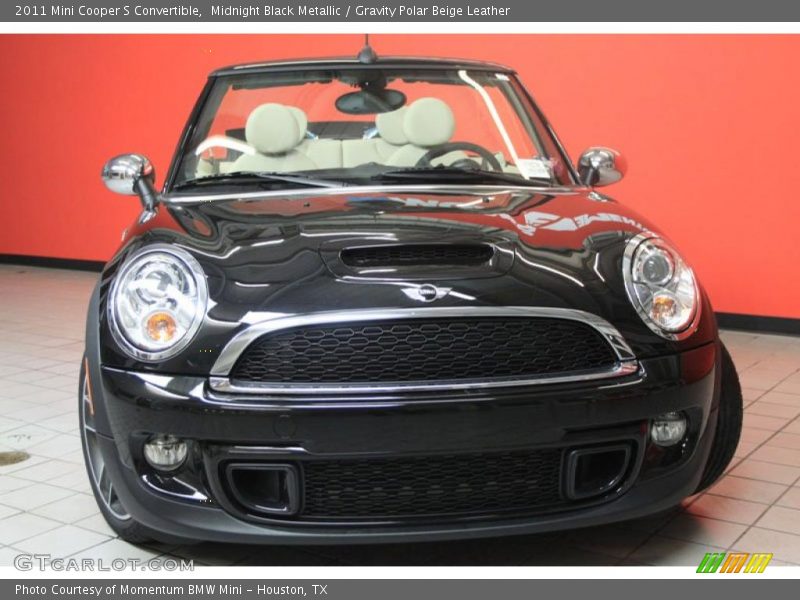 Midnight Black Metallic / Gravity Polar Beige Leather 2011 Mini Cooper S Convertible