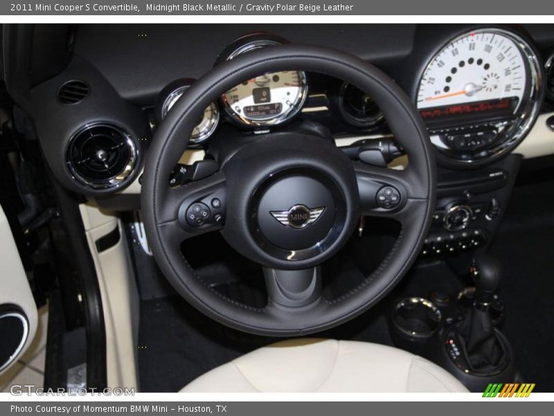 Midnight Black Metallic / Gravity Polar Beige Leather 2011 Mini Cooper S Convertible