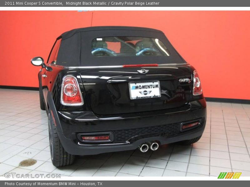 Midnight Black Metallic / Gravity Polar Beige Leather 2011 Mini Cooper S Convertible