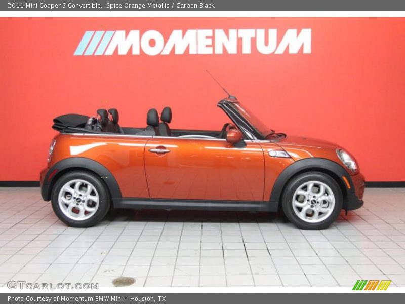 Spice Orange Metallic / Carbon Black 2011 Mini Cooper S Convertible