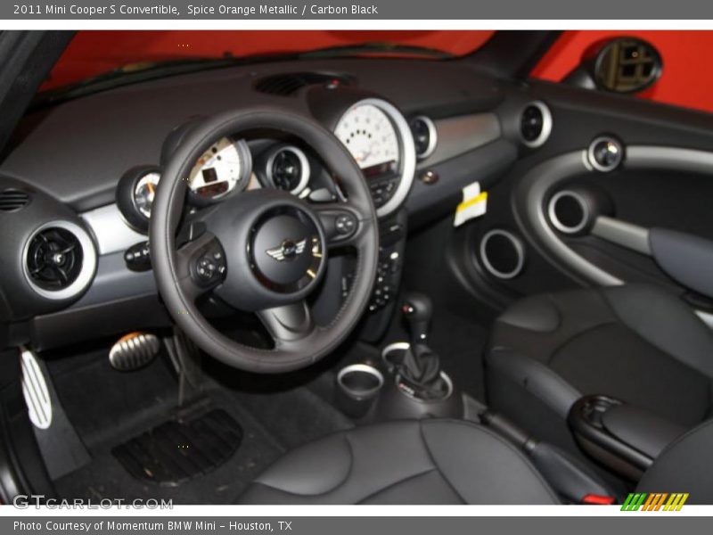 Spice Orange Metallic / Carbon Black 2011 Mini Cooper S Convertible