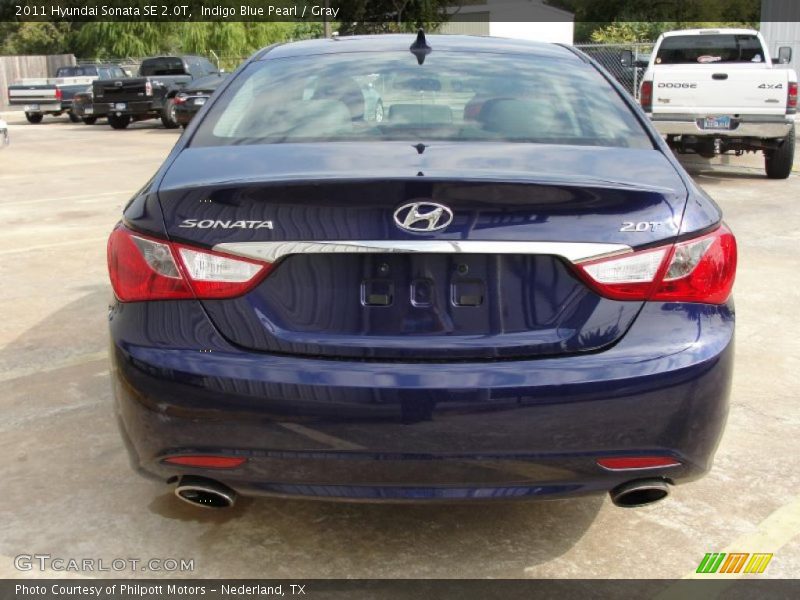 Indigo Blue Pearl / Gray 2011 Hyundai Sonata SE 2.0T