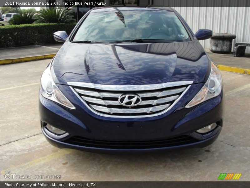 Indigo Blue Pearl / Gray 2011 Hyundai Sonata SE 2.0T