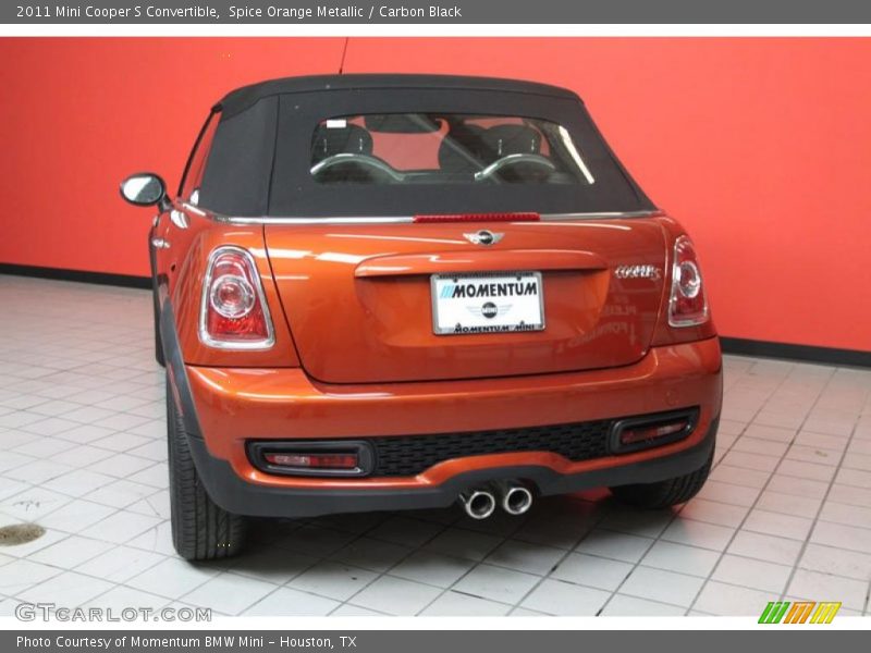 Spice Orange Metallic / Carbon Black 2011 Mini Cooper S Convertible