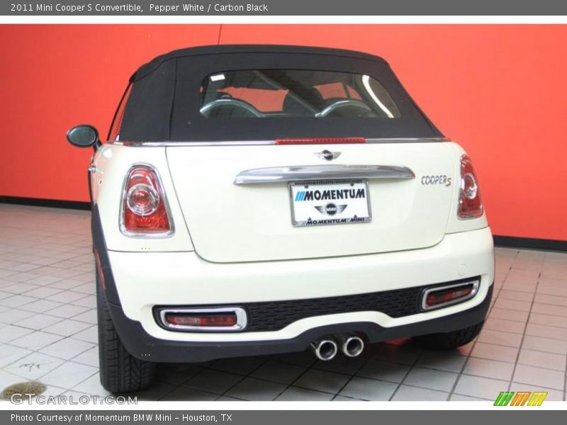 Pepper White / Carbon Black 2011 Mini Cooper S Convertible