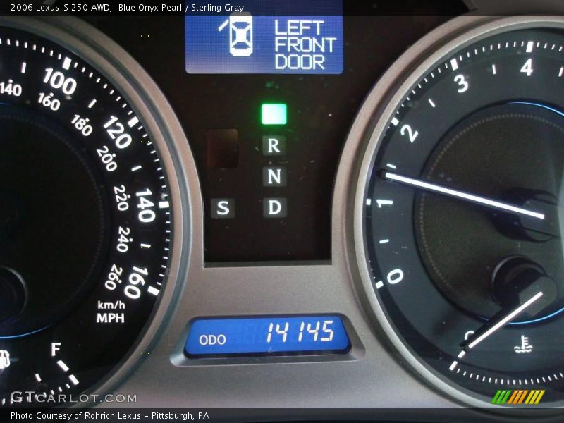 Blue Onyx Pearl / Sterling Gray 2006 Lexus IS 250 AWD