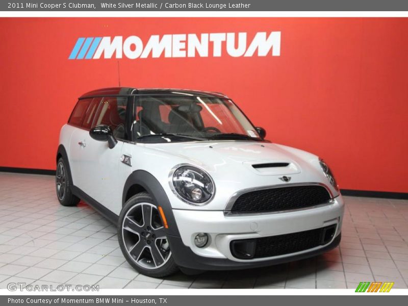 White Silver Metallic / Carbon Black Lounge Leather 2011 Mini Cooper S Clubman