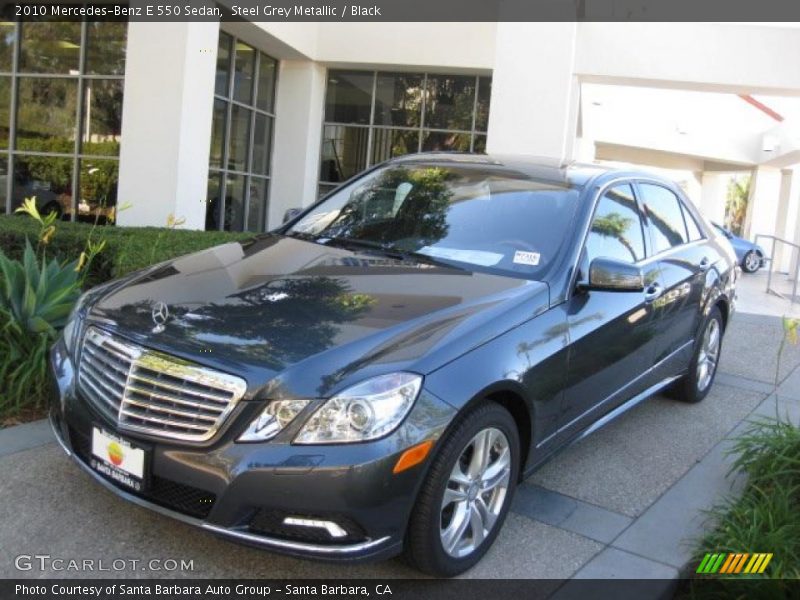 Steel Grey Metallic / Black 2010 Mercedes-Benz E 550 Sedan