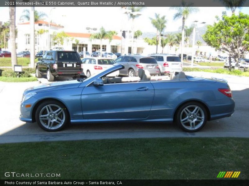 Quartz Blue Metallic / Almond/Mocha 2011 Mercedes-Benz E 550 Cabriolet