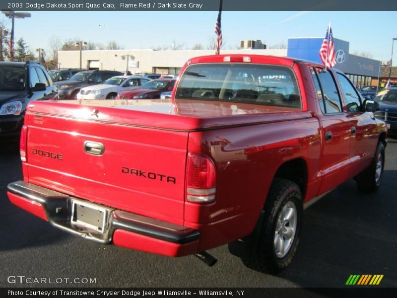 Flame Red / Dark Slate Gray 2003 Dodge Dakota Sport Quad Cab