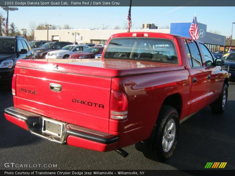 Flame Red / Dark Slate Gray 2003 Dodge Dakota Sport Quad Cab