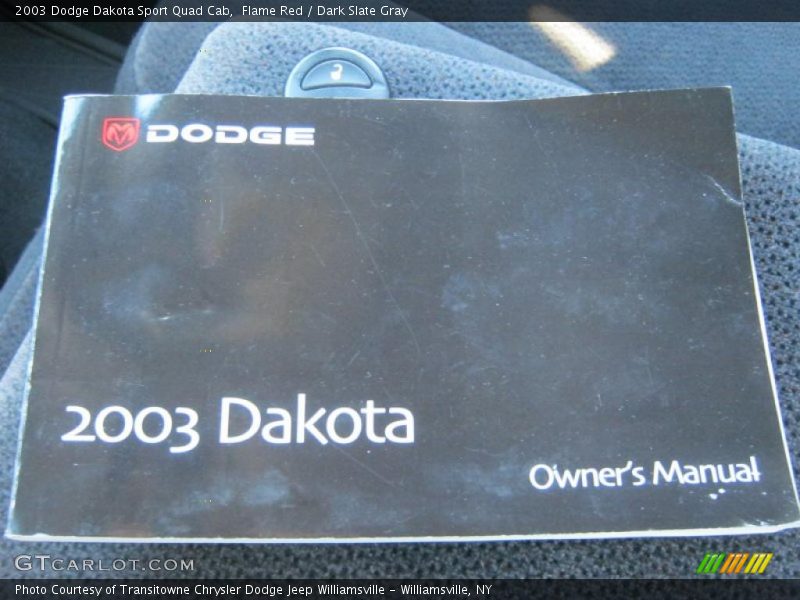Flame Red / Dark Slate Gray 2003 Dodge Dakota Sport Quad Cab