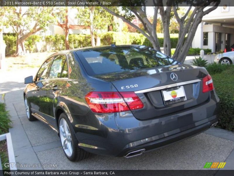 Steel Grey Metallic / Black 2011 Mercedes-Benz E 550 Sedan