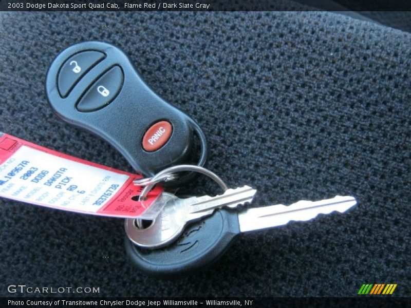 Flame Red / Dark Slate Gray 2003 Dodge Dakota Sport Quad Cab