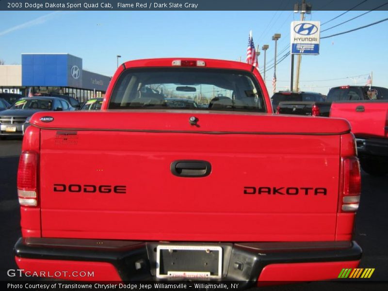 Flame Red / Dark Slate Gray 2003 Dodge Dakota Sport Quad Cab