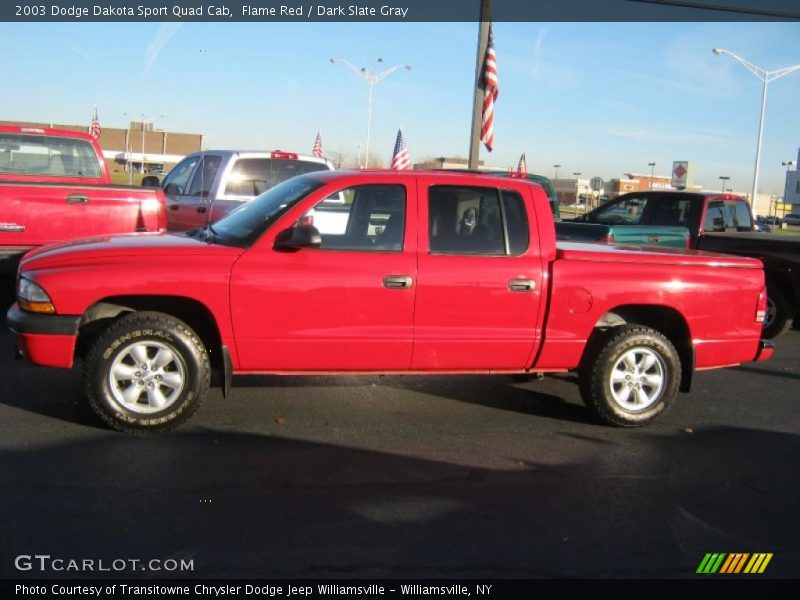 Flame Red / Dark Slate Gray 2003 Dodge Dakota Sport Quad Cab