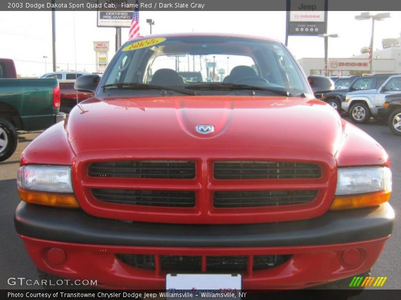 Flame Red / Dark Slate Gray 2003 Dodge Dakota Sport Quad Cab