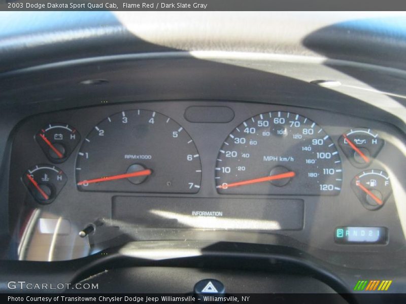 2003 Dakota Sport Quad Cab Sport Quad Cab Gauges