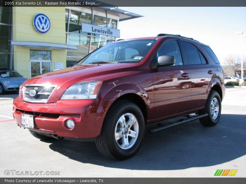 Radiant Red Metallic / Beige 2005 Kia Sorento LX