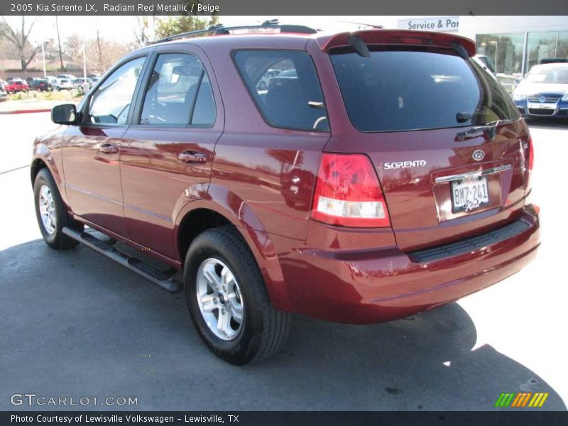 Radiant Red Metallic / Beige 2005 Kia Sorento LX
