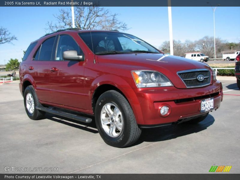 Radiant Red Metallic / Beige 2005 Kia Sorento LX