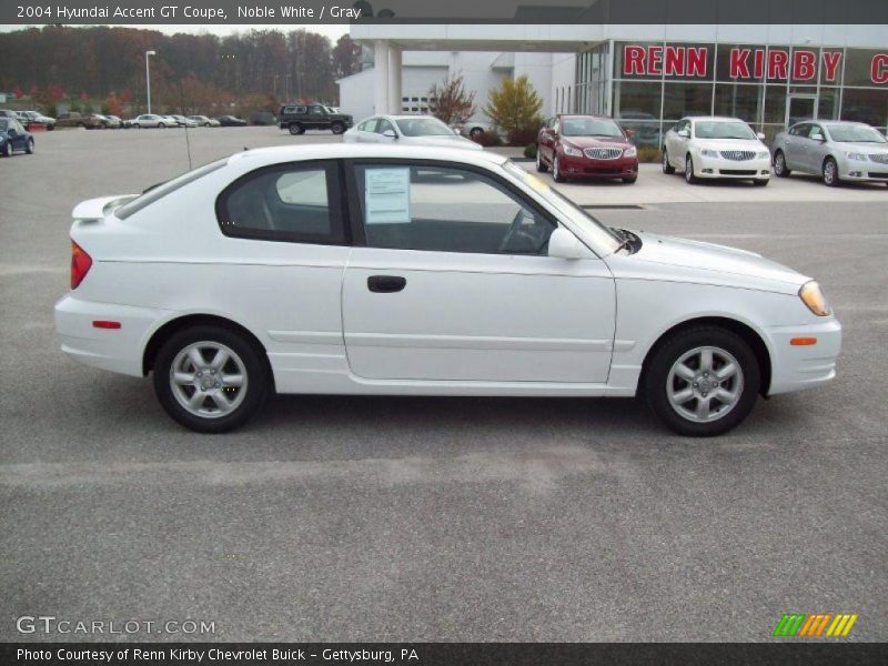 Noble White / Gray 2004 Hyundai Accent GT Coupe