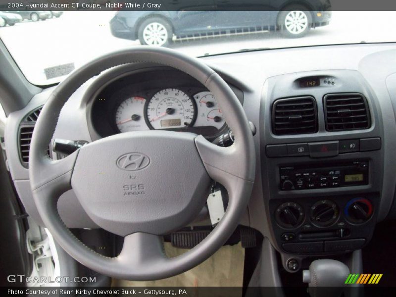 Noble White / Gray 2004 Hyundai Accent GT Coupe