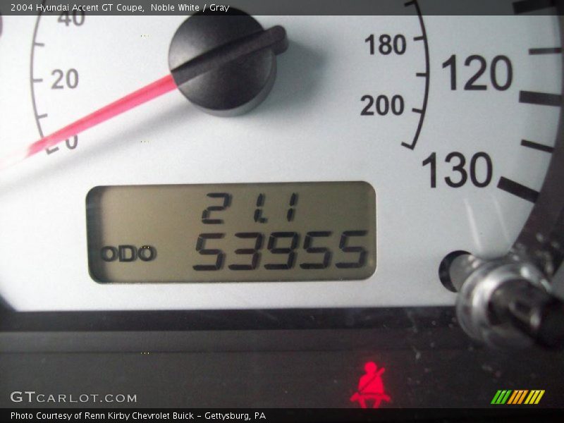 Noble White / Gray 2004 Hyundai Accent GT Coupe