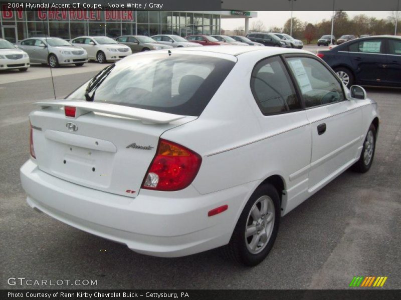 Noble White / Gray 2004 Hyundai Accent GT Coupe