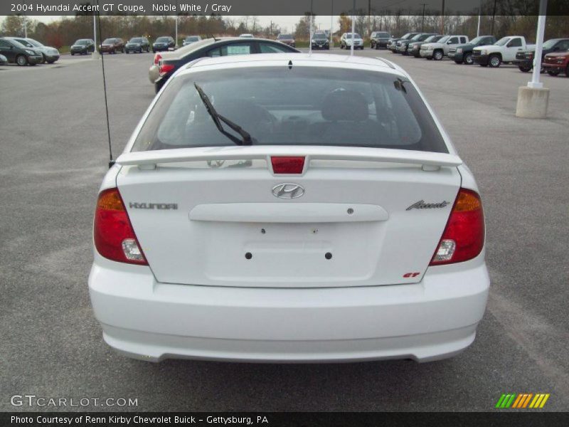 Noble White / Gray 2004 Hyundai Accent GT Coupe