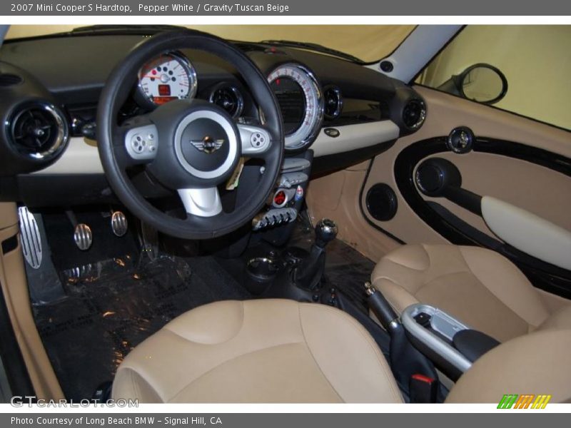 Pepper White / Gravity Tuscan Beige 2007 Mini Cooper S Hardtop